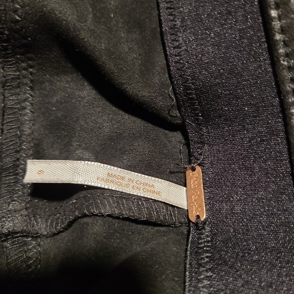 Free People Midnight Black Vegan Suede Leggings - Picture 6 of 7
